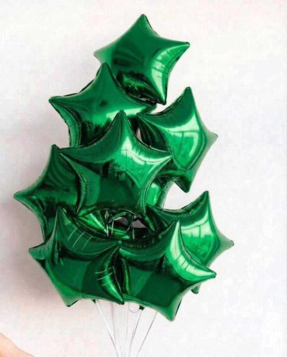 Фольгированные шары «Звезда зеленая»
